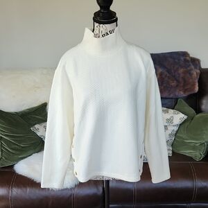 NWT J Crew Factory Quilted Pullover SZ M